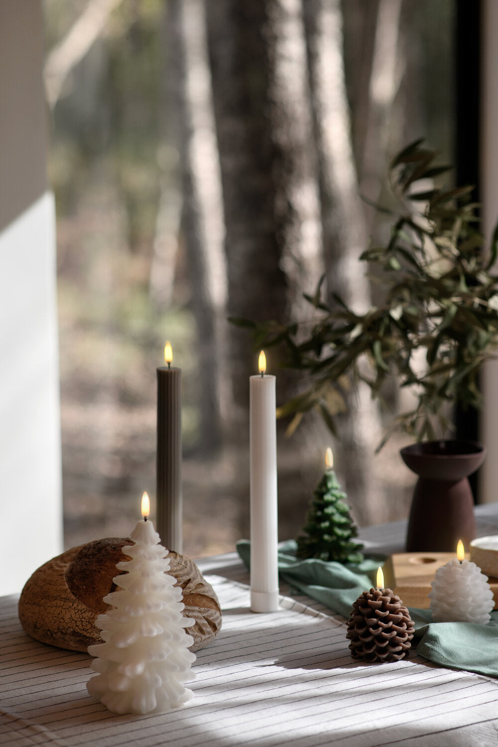 LED grankogle lys, Brown - 7x7 cm